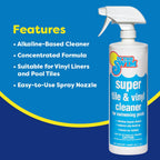 In The Swim Super Pool Tile and Vinyl Cleaner - Oil and Grime Remover - Alkaline Based - 1 Quart