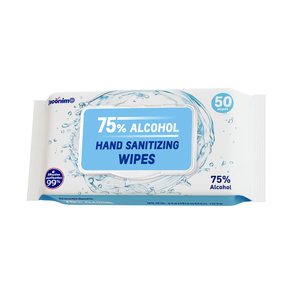 Advanced Large 75% Alcohol Hand Sanitizing Wipes, 4 Packs of 50 (200 count +20 travel wipes) - (Each Wipe Size 6" x 8")