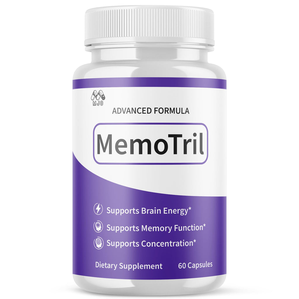 Memotril Capsules, Official Memo Tril Supplement Pills with All Natural Ingredients, Advanced Memotril Formula for Brain Health & Wellness Support with Premium Vitamins for Women & Men (60 Capsules)
