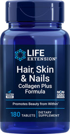 Life Extension Hair, Skin & Nails Collagen Plus Formula, 180 Tablets