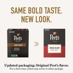 Peet's Coffee, Dark Roast Decaf Single Serve Coffee Pods, 100% Arabica Coffee - Decaf House Blend 32 Count (1 Box of 32 Pods)