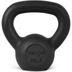 Yes4All Solid Cast Iron Kettlebell Weights Set ��� Great for Full Body Workout and Strength Training ��� Kettlebell 10 lbs (Black)