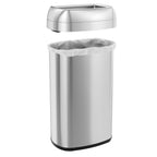 iTouchless 16 Gallon / 61L Open Top Commercial Trash Can | 2 Odor Filters