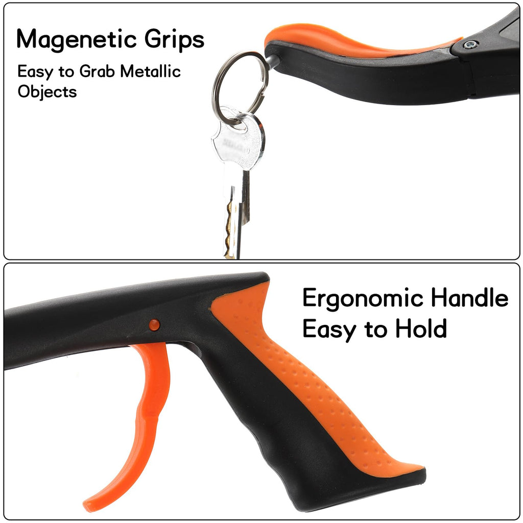 YOUEON 3 Pack Foldable Grabber Reacher Tool for Elderly, 32" Reacher Grabber Pickup Tool, Handy Trash Claw Grabber, Reaching Assist Tool for Trash Pick Up, Garden Nabber, Litter Picker, 3 Colors