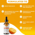 Lupure Professional Vitamin C Face Serum 20%, Anti Aging Facial Super Vit C Serum with Ascorbic Acid Hyaluronic Acid & Vitamin E for Dark Spots, Skin Care, Christmas Gift & Stocking | 1 Fl. Oz