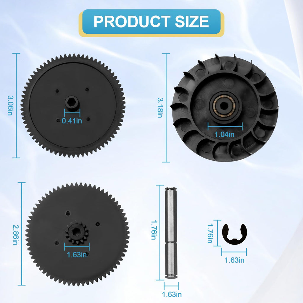 9-100-1132 Drive Train Gear Kit for Zodiac Polaris 360, 380, Vac-Sweep 360 & 380 Pool Cleaner, Pool Cleaner Drive Gear Rebuild Replacement Parts with Turbine Bearing