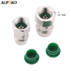 R12 to R134A Adapter, R12 R22 to R134A High/Low Fitting Port Retrofit 1/4’’ to 7/16"-20 UNF Conversion Adapter, Fits for AC Air Conditioner Refrigerant