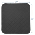 Waterproof Chair Pads for Incontinence, 4 Pack Reusable Seat Protector Pads 22" x 21", Washable Chair Protector Seat Cover, Non-Slip Absorbent Incontinence Pad for Bed, Wheelchair, Kid & Pet - Black