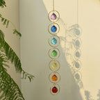 7-Chakra Hanging Crystal Chakra Suncatcher Chakra Wall Decor for Meditation
