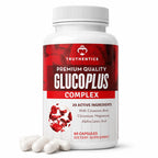 Truthentics GlucoPlus Metabolic Support, Cinnamon, Chromium, Gymnema, 60ct