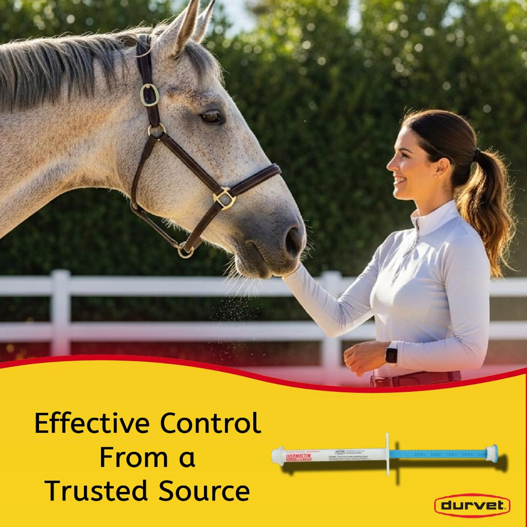 Ivermectin Paste 1.87% Horse Dewormer - Apple Flavored Oral Syringe 6.08g Tube