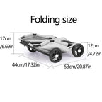 Luxury Pet Stroller, Gray, Foldable Design with Adjustable Canopy,Small Dog Wagon, for Small Dogs and Cats, with Extended Handle