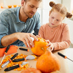 Upgraded Pumpkin Carving Kit for Adults & Kids with Professional Detail Sculpting Tools, Heavy Duty Stainless Steel Knife Set with Carrying Case for Halloween Decoration
