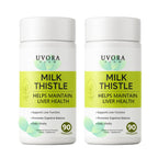 uvora Milk Thistle, Botanical Daily Wellness Formula with Turmeric, Inositol & Vitamin C, Vegetarian Capsules, 60 Count