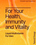 BeMe Liquid Multivitamins for Men - Advanced Liquid Delivery System with 13 Vitamins & Minerals - Tear & Go Sachets, Non-GMO, Orange Flavor (30 Sachets)