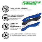 PowerStep Pinnacle High Arch Orthotic Insoles, Plantar Fasciitis Relief, Supination Heel Pain, Arch Support, PowerStep Insoles for Women and Men, Made in USA (Men's 9-9.5, Women's 11-11.5)