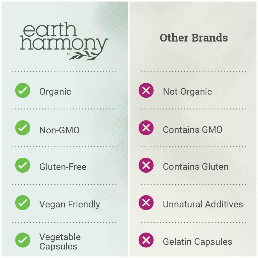 Earth Harmony Naturals Organic Beet Root Capsules 1200 mg - Beet Root Powder & Juice Blend Supplement for Men and Women - 120 Capsules