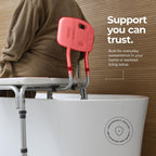 Medical King Transfer Bench MK7140 - Bathtub Shower Chair, Adjustable Height, Holds Up to 400 Lbs, White, Plastic