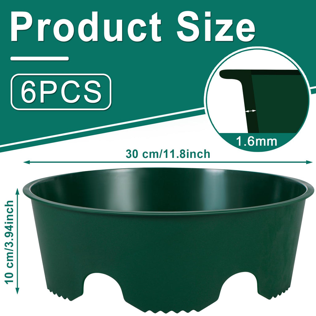 6PCS 12 Inches Plant Rings for Outdoor Plants, Plant Rings, Planting Ring