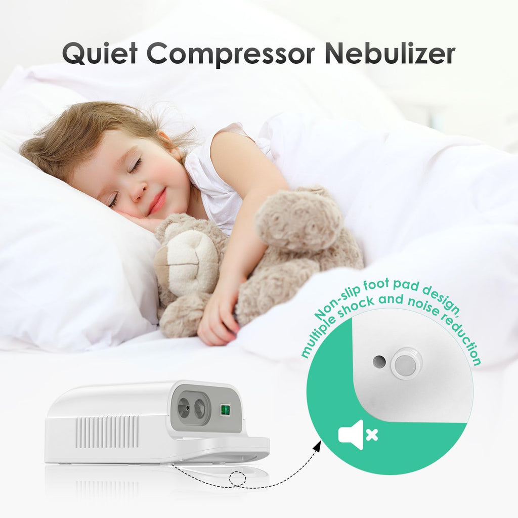 Nebulizer Machine for Adults & Kids with Mouthpiece and Mask, Desktop Compressor & Jet for Home Use-0518-CNB69025-LUE-B4