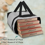 mosago Commercial Insulated Food Delivery Bag 39L, Grocery Tote Bag, Grey