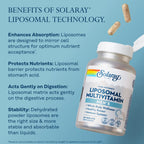 SOLARAY Liposomal Multivitamin for Men, Enhanced Absorption Immune, Energy & Bone Support, Mens Daily Multi Vitamin, BCAAs, Vitamin D3, C, B12, Zinc, Vegan, Soy Free, 30 Serv, 60 VegCaps