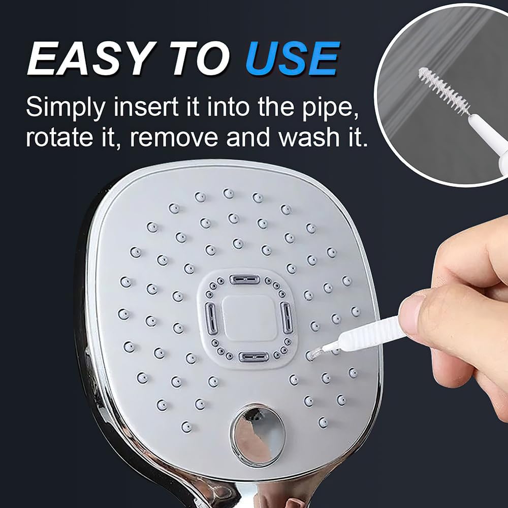 Upgrade Shower Head Cleaning Brush, Gap Hole Anti-Clogging Cleaning Brush, Shower Head Cleaner Picks Brush Tiny Cleaning Brush for Shower Head, Multifunction Shower Head Cleaning Brushes (20PCS)