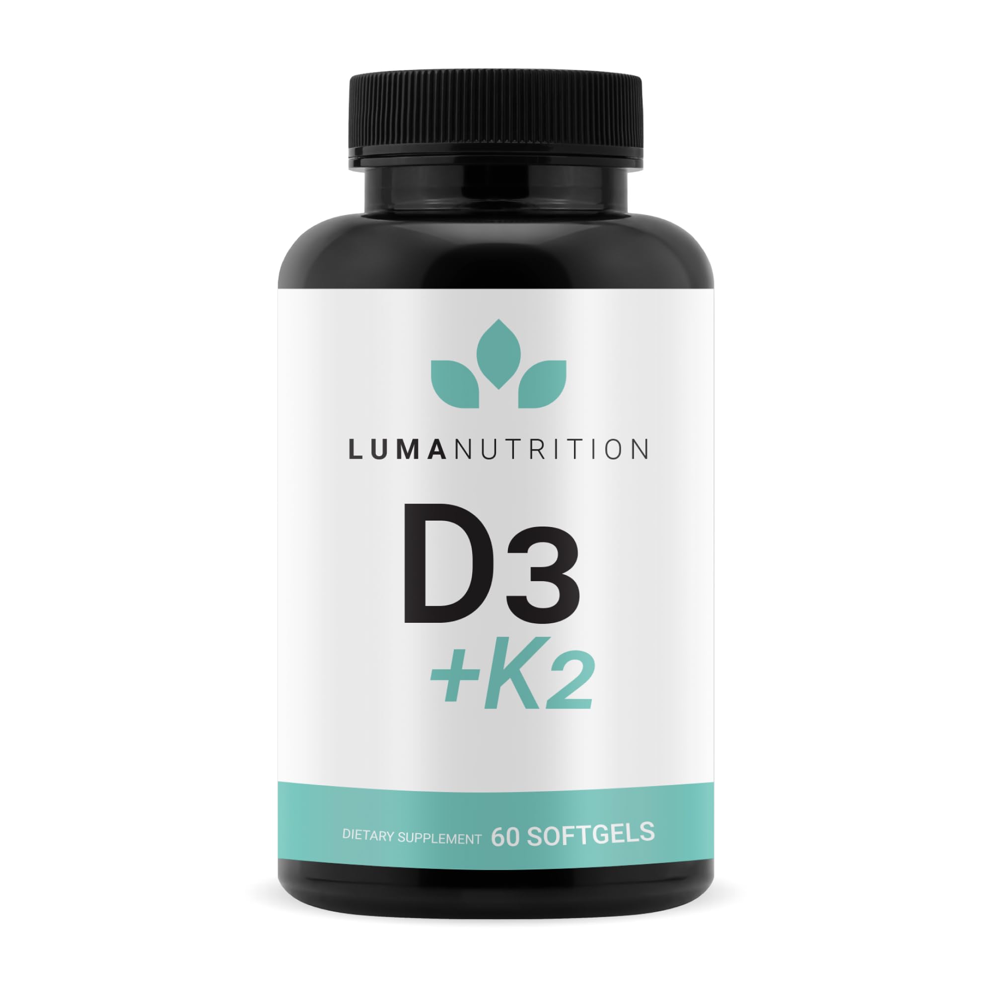 Luma Nutrition D3 + K2 Vitamin 10000 IU - Bone and Heart Health Supplement - Max Strength Immune Support and Calcium Absorption - 60 Softgels