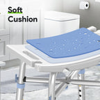 Delog Heavy Duty Shower Chair - 500lb Capacity, Padded Bath Seat with 6 Height Adjustable Tubes - Tool Free Anti-Slip Bench for Elderly, Senior, Handicap & Disabled