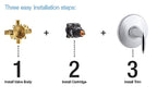 KOHLER 8304-K-NA Rite-Temp Pressure-Balancing Valve Body and Cartridge Kit, Shower Valve System, 5.0 GPM, Simple Installation & Maintenance