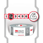 3M Basic Duct Tape, 1.88 in x 55 yd, 1 Roll, Hand Tear Silver Duct Tapes for Temporary Repairs, Indoor Use, Great for Bundle, Patch, Protect & Repair (1055)