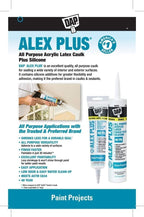 DAP INC 18152 10.1oz White Alex Plus Acrylic Latex Caulk with Silicone | Pack of 4