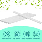 CKVIHAV 6Pcs 3/4 Inch PVC Pipe 17" Long Sch40 Industrial Pipes for Home DIY, Greenhouse, Garden, Farm, Workshop, Furniture Grade, White (0.75" x 17"L)