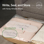 Seal Fresh 10 Gallon Large Plastic Storage Bags – 24" x 24" (30 Count) – Reusable XXL Extra Large Heavy Duty Clear Jumbo Freezer Zip Lock Bags with Sealable Zipper Top For Clothes, Travel, Moving