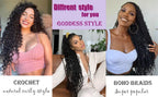 3packs 30 Inch Soft Curly Braiding Hair,Ocean Wave Crochet Hair for Black Women,Deep Wave Braiding Hair for Boho Braids (350#, 30 inch (pack of 3))