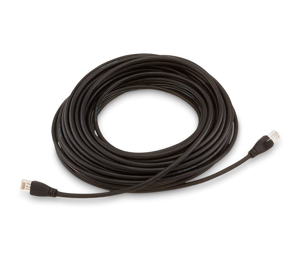 Amazon Basics RJ45 Cat-6 Ethernet Patch Internet Cable, 1Gbps Transfer Speed, Gold-Plated Connectors, 50 Foot, for PC, TV, Tablet, Router, Printer, Black