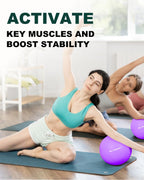 Trideer 9-Inch Pilates Exercise Ball for Yoga & Core Training, Small Stability Ball with Guide for Physical Therapy, Balance, Stretching, Gym and Home Use