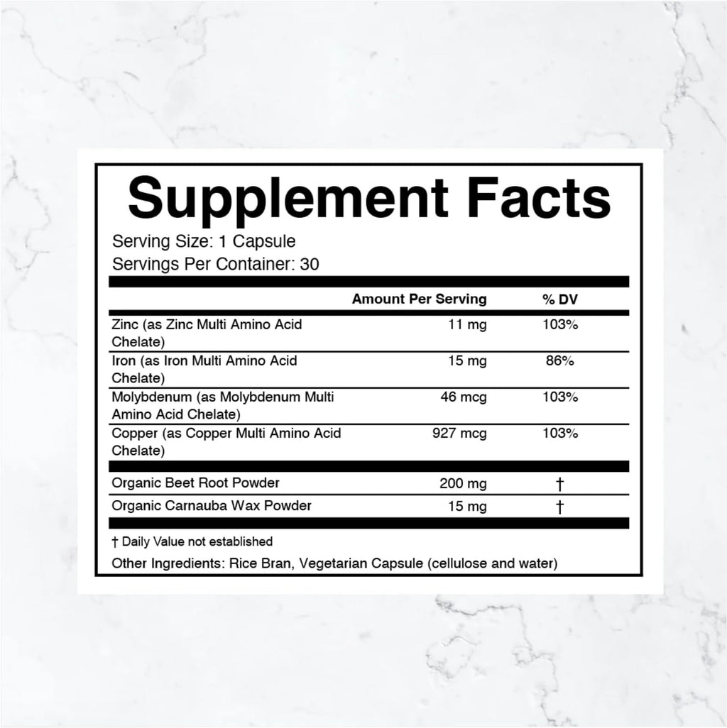 THREAD Performance Daily Edge | Energy & Endurance Capsules for Young Athletes | Iron & Trace Minerals | 30 Servings