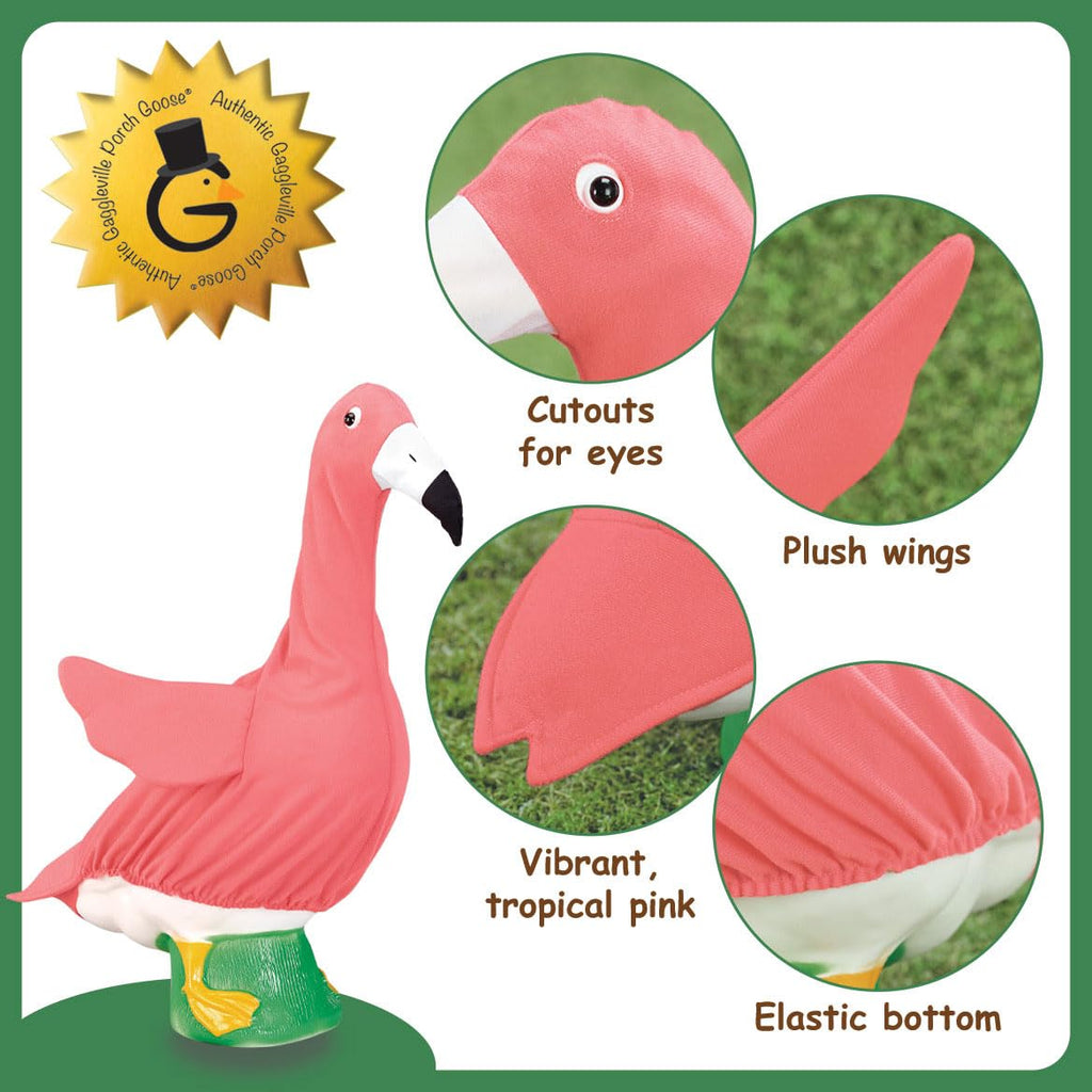 Gaggleville Flamingo Goose Outfit, Fits Large 23" H Statue, by Fox