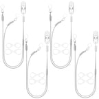 YorkSound Set of 4 Hearing Aid Clips, Adjustable Hearing Aid Lanyard Anti-Lost BTE Clip String with 12 Pairs Silicone Loops, Hearing Protection Accessories for Adults & Kids, Binaural, Grey