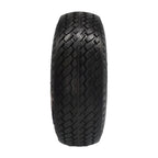 Flat Free 4.10/3.50-4 Tire with 3/4 & 5/8 Axle Bore, 3.5” Center Hub 10 inch Solid Tire Replacement for Hand Truck/Wagon/Garden Cart/Wheelbarrow/Dolly(Set of 2)