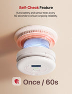 X-Sense Smoke and Carbon Monoxide Detector Combo, Wireless Interconnected Combination Smoke and Carbon Monoxide Detector with 10-Year Battery, Up to 24 X-Sense Link+ Wireless Alarms, SC01-W, 3-Pack
