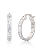 Limerencia G23 Pure Titanium Hypoallergenic Hoop Earrings, F136 Titanium Huggie Studs for Women Sensitive Ears (20 mm hoop silver)