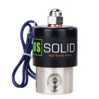 U.S. Solid 1/4" Stainless Steel Electric Solenoid Valve 12VDC Normally Closed VITON(45-PACK)