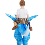 GOOSH Inflatable Dinosaur Costume Kids Halloween Blow up Costumes for Boys Girls Funny Riding Ice Dragon Air Costume for Party Cosplay