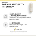 Integrative Therapeutics GABA - Brain Health Supplement that Supports Nerve Cell Function* - Support Neurochemical Balance & Neurotransmitter Production* - Dairy-Free - 60 Capsules (60 Servings)