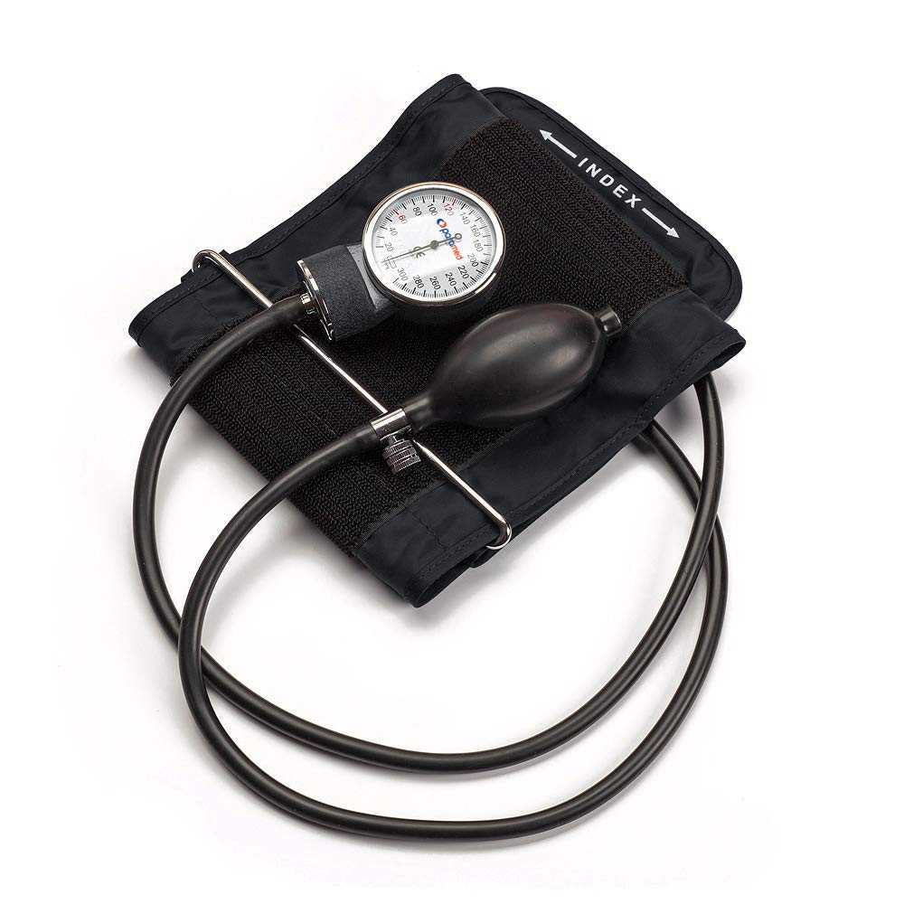 PARAMED Aneroid Sphygmomanometer – Manual Blood Pressure Cuff with Universal Cuff 8.7-16.5" and D-Ring – Carrying Case in the kit – Black – Stethoscope Not Included