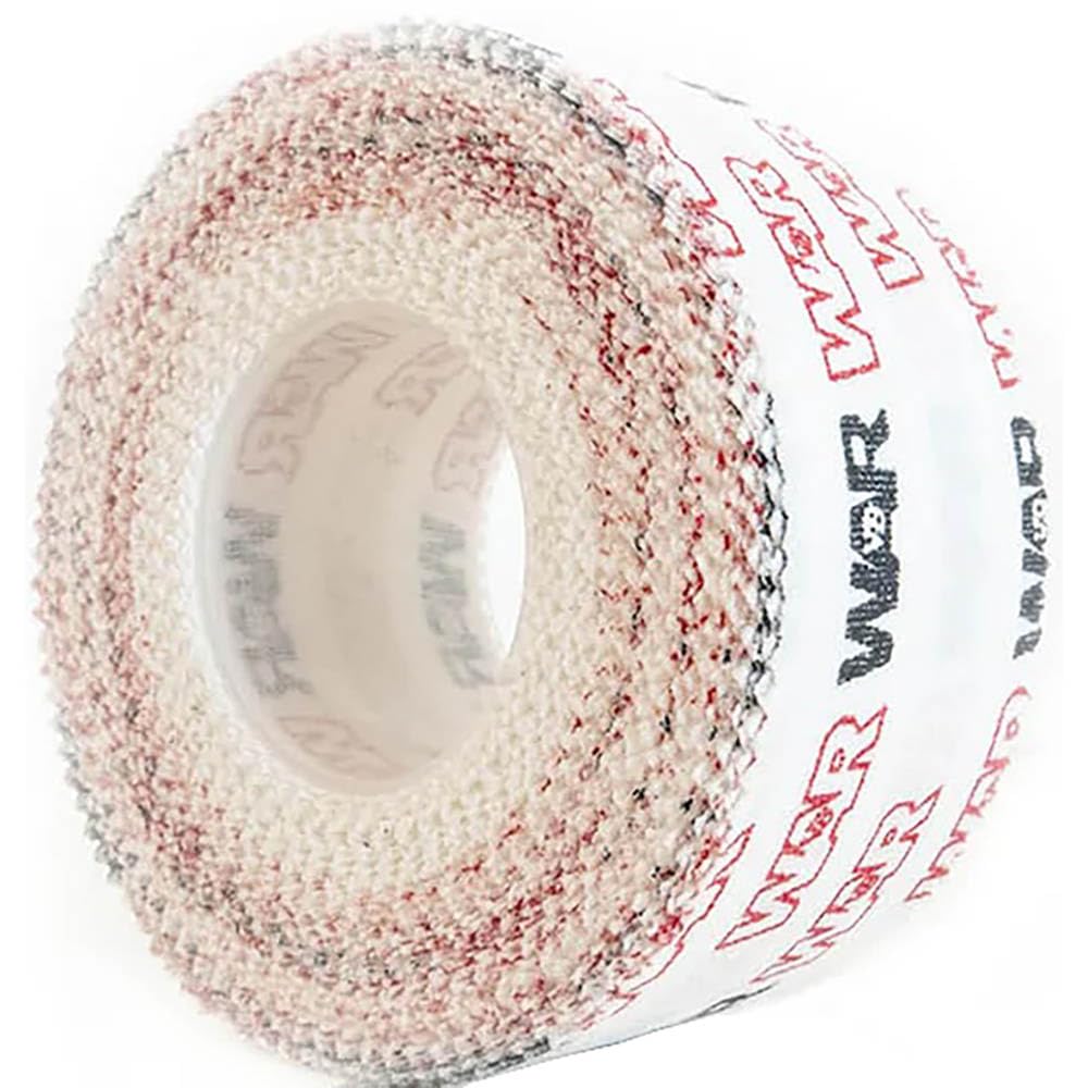 WAR Tape EZ Rip Premium Athletic Medical Sports Tape | No Sticky Residue | 30 ft Rolls | Best for Athletes & Trainers | Ideal for Fingers, Ankles, Wrists, and Equipment | 1 Inch (Pack of 6)