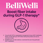 BelliWelli Fiber Supplement for Women & Men Premium Daily Fiber Powder from Organic Acacia with Added Collagen Electrolytes & Probiotics No Bloa Constipation & Gut Health Support (Strawberry Lemonade)