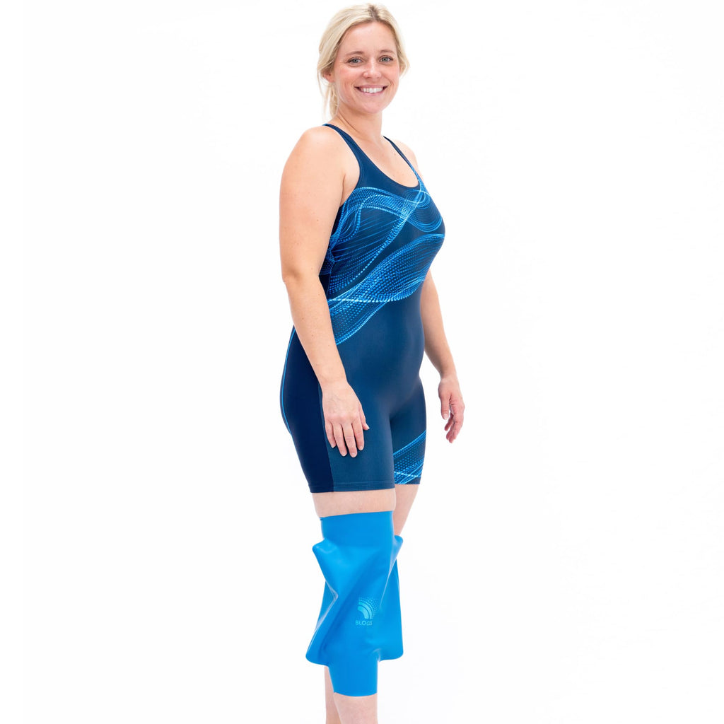BLOCCS 100% Waterproof Knee Cover- Swim, Shower & Bathe. Watertight Protection for Dressings & Bandages - #AKP87-S - Adult Knee Protector - (Small)